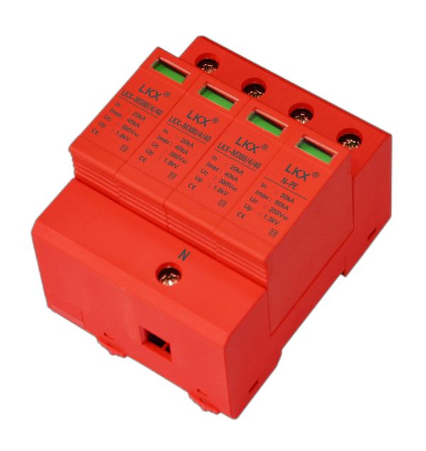 三相電源防雷模塊（3+NPE、C+D、18mm）（LKX-M385）(10KA\20KA\40KA60KA\80KA\100KA\120KA...)