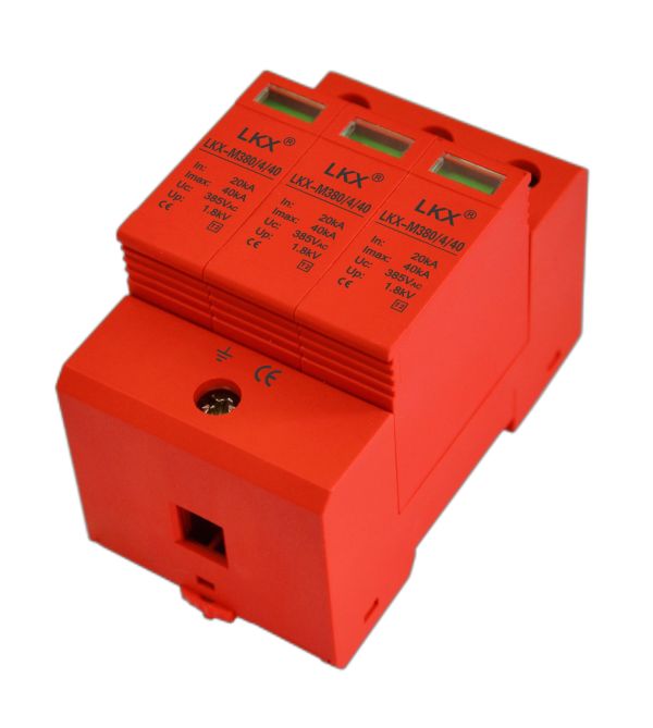 三相電源防雷模塊（3片、18mm）（LKX-M385）(10KA\20KA\40KA60KA\80KA\100KA\120KA...)